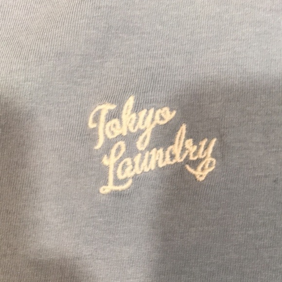 Tokyo Laundry Short Sleeve Gray/Light Blue T-Shirt size L - Picture 5 of 11